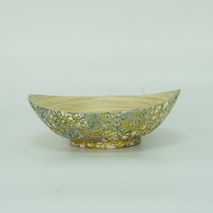 Tazón de laca ovalada al por mayor de Vietnam, ensaladera artesanal hecha para decoración del hogar, servicio o regalo - Product Image 1