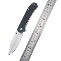 Couteau de poche avec manche en Fiber de verre G10 couteaux EDC couteau de poche pliable Portable Compact noir avec Clip pour Camping en plein air