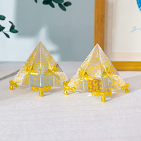 Antike Ägyptische Obsidian-Kristallpyramide - Kristallkunstwerke für Zuhause, Büro, Schreibtisch, Meditation und Energie-Turm