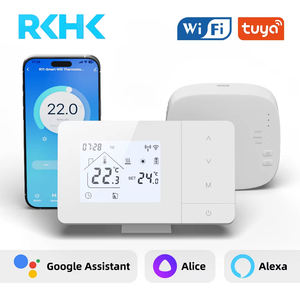 Thermostat d'ambiance sans fil RF intelligent RKHK pour système de chaudière à gaz, <span class=keywords><strong>compatible</strong></span> avec l'application Smart Life et les commandes vocales Google Alexa Smart <span class=keywords><strong>Nest</strong></span> Learning - Product Image 2