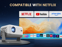 Vente flash - Projecteur portable FHD 1080P, projecteur de cinéma maison compatible avec les téléphones, tablettes, ordinateurs portables/PC/TV IOS et Android