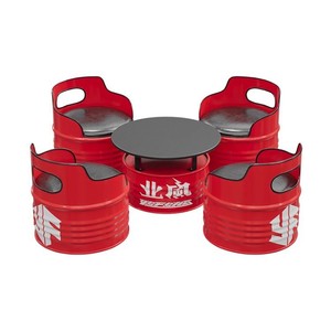 Juego de <span class=keywords><strong>Mesa</strong></span> <span class=keywords><strong>y</strong></span> Sillas de Bar de Metal Resistente [Estilo Industrial Retro] - Muebles de Grado Comercial de 3/5 Piezas para Cafetería, Bistro <span class=keywords><strong>y</strong></span> Pub - Product Image 5