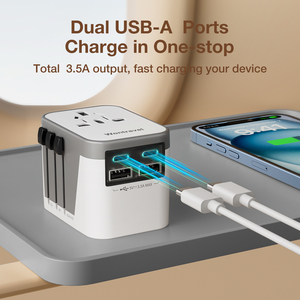 Wontravel Quốc Tế Du Lịch Adapter đa cắm USB sạc tường thông minh ổ cắm phổ Adaptor đa USB sạc với Loại C - Product Image 4
