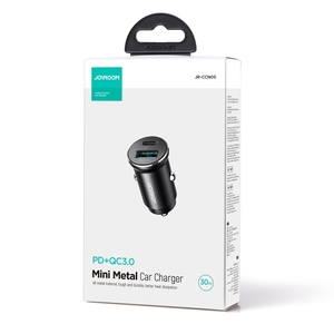 <span class=keywords><strong>Cargador</strong></span> de Coche Metálico Mini <span class=keywords><strong>JOYROOM</strong></span> JR-CCN05 30W PD+QC3.0 (Negro) en Oferta - Product Image 3