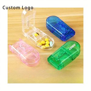 Portable <b>Pill</b> Cutter Organizer with Round Plastic <b>Case</b> <b>for</b> Church Gifts and Promotional Activities - Product Image 5