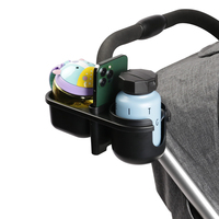 Porte-gobelet multifonction 3 en 1 pour poussette, porte-bouteille d'eau universel pour poussette, plateau à collation avec porte-gobelet pour téléphone