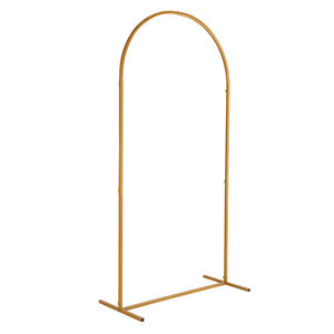 Arco de Boda de Hierro Dorado de 100 cm de Alto x 200 cm de Ancho con Clavos para el Suelo para Ceremonias y Fiestas al Aire Libre en el Jardín - Product Image 4