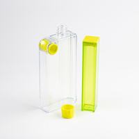Bouteilles d'eau en plastique transparent de 380ml de haute qualité avec logo personnalisé