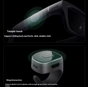 Lunettes 3D AR VR AI polarisées GO2 2025 avec caméra de réalité augmentée GPT Deepseek Android 9.0 Écran virtuel LED 50-80 pouces - Product Image 5