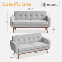 Canapé-lit pliable moderne en tissu, personnalisable et reconfigurable, avec assise profonde, sectionnel, pour salon, chambre d'hôtel