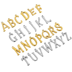 Pendentif en acier inoxydable avec lettres anglaises, 26 pièces, plaqué or, accessoires de bijoux DIY pour collier et bracelet - Product Image 5
