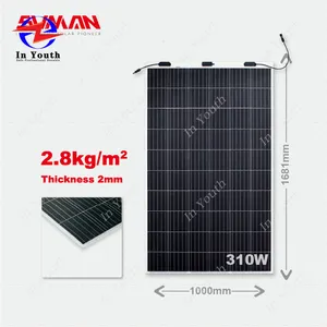 Bipv 275w 300w 400w 500w Fotovoltaico 패널 투명 태양 박막 유연한 태양 전지 패널 500W