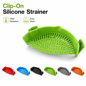 Vente chaude Cuisine Snap N Strain Pot Passoire et Passoire À Pâtes-Clip En Silicone Réglable Sur Passoire Pour Casseroles, Casseroles, Bols - Product Image 1