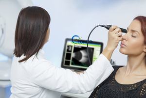 Mesin Ultrasound oftalmologi, mesin layar sentuh Digital penuh portabel untuk mata EUS500 - Product Image 4