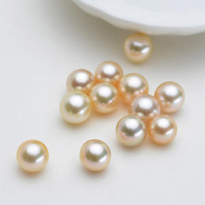 Perles d'or Nanyang 12-13 mm, perles rondes épaisses de couleur or clair, perles naturelles sans défaut, perles en vrac fournies par WeChat Business - Product Image 1