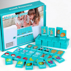 Bộ nhớ bằng gỗ Solitaire phù hợp với trò chơi suy nghĩ logic đào tạo đồ chơi động vật trái cây phù hợp với khối trò chơi - Product Image 6