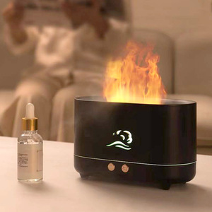 Simulated Flame Humidifier 225Ml Ultrasonic <b>Aroma</b> <b>Diffuser</b> For Home Office Use With Ambient Light - Product Image 1