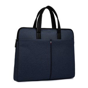 Sac à bandoulière pour ordinateur portable en tissu Oxford imperméable, mallette d'affaires, sac de voyage fin pour documents, sac fourre-tout matelassé pour femmes et hommes, sac pour ordinateur portable avec logo personnalisé - Product Image 2