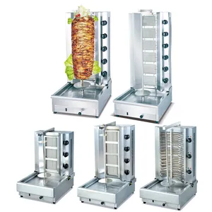 Gas Komersial Shawarma Doner Kebab Toko Peralatan Robot Oven Mesin Lpg Lengkap 110V 220V Automatic Jerman dijual