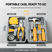 Ensemble d'outils fiable de 24 pièces, kit d'outils à main multi-usages dans un coffret soufflé pour les travaux d'urgence sur la route et à la maison