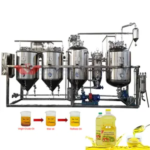 High-performance soybean sunflower palm crude oil refined machinery batch edible oil refining machine