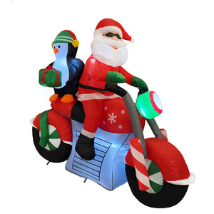 Decoración Navideña para Patio, Arreglos para Eventos, Accesorios, Motocicletas Inflables Navideñas y Santa Claus - Product Image 5
