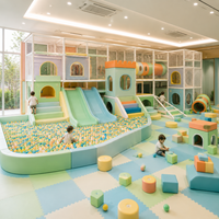 Aire de jeux pour tout-petits avec piscine à balles, équipement de jeu souple et mini-toboggan pour café pour enfants