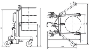 Giant Move Venta caliente Fabricante de China 400kg <span class=keywords><strong>Mini</strong></span> elevador manual Pallet <span class=keywords><strong>Oil</strong></span> <span class=keywords><strong>Drum</strong></span> Truck - Product Image 5