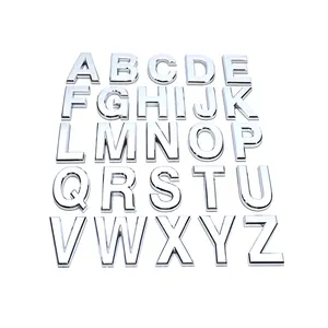 创意新设计字母3d塑料汽车格栅徽章汽车贴纸个性化粘合剂Abs汽车字母