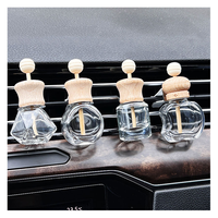 Diffuseur de parfum pour voiture en verre vide, forme carrée, 8 ml, pour désodorisant et parfum d'ambiance, avec clip de fixation pour grille d'aération