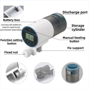 Nuovo alimentatore automatico pesce astuto Timer acquario Dispenser cibo per Turtle Koi Goldfish Tank 6 modalità di alimentazione - Product Image 3