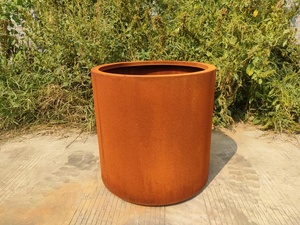 Bacs à fleurs en métal sur mesure pour l'extérieur, grands pots en acier corten, jardinières - Product Image 4