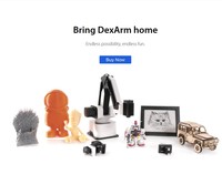 CHRT Rotrics DexArm Brazo Robótico Multifuncional, Plotter de Escritorio, Grabador Láser, Impresora 3D, Brazo Robótico de Escritorio Todo en Uno