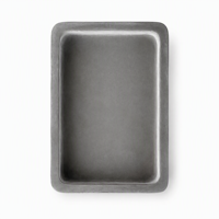 Plateau de service en béton fait main, plateau décoratif en ciment moderne et minimaliste pour table basse, décoration intérieure, cadeau
