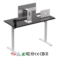 Tableau debout personnalisé Matériau du tableau Cadre en métal Bureau à domicile Bureau d'ordinateur Bureau motorisé 47x23 pouces Hauteur réglable Bureau
