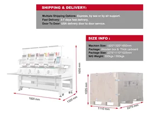 Macchina da ricamo 4 teste 12 aghi macchina da ricamo computerizzata macchina da ricamo multifunzione industriale