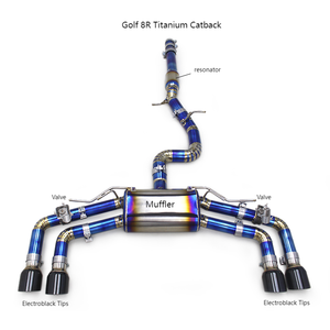 Systèmes d'échappement Catback en titane OEM pour VW GOLF R/MK8/8R 2.0T 2020-2024 Pièces détachées automobiles de silencieux de tuyau d'échappement de voiture de sport de course - Product Image 1