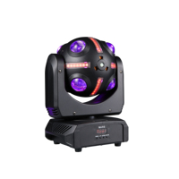 Projecteur LED mobile 100W à faisceau 8x10W RGBW avec laser, stroboscope, DMX512 pour scène, DJ, discothèque, KTV, soirée, spectacle, éclairage laser