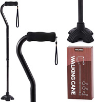 Canne de marche pliable, réglable sur 5 niveaux, légère et portable, pour le camping et la randonnée