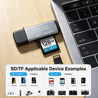 Lecteur de cartes USB3.0 pour cartes SD/Micro SD avec transfert de données à 5 Gbps/s, lecteur de cartes 4 en 1 de type C