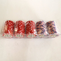 Vassoio per fiches da Poker in acrilico trasparente da 43mm