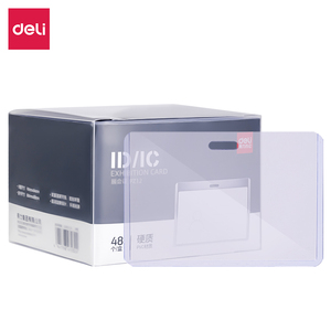 Porte-carte d'identité de haute qualité Deli PZ12, coque de protection transparente en <span class=keywords><strong>plastique</strong></span> pour <span class=keywords><strong>badge</strong></span> de travail - Product Image 1