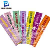 Sacs d'emballage en plastique pour sucettes glacées plates jetables, les plus vendus en gros, avec impression de logo