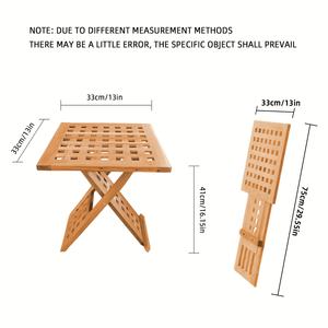 Vintage Solid Wood <strong>Coffee</strong> <strong>Table</strong> Requires No Installation Foldable Portable Saves Space for Living Room Small Square Patio Use - Product Image 5