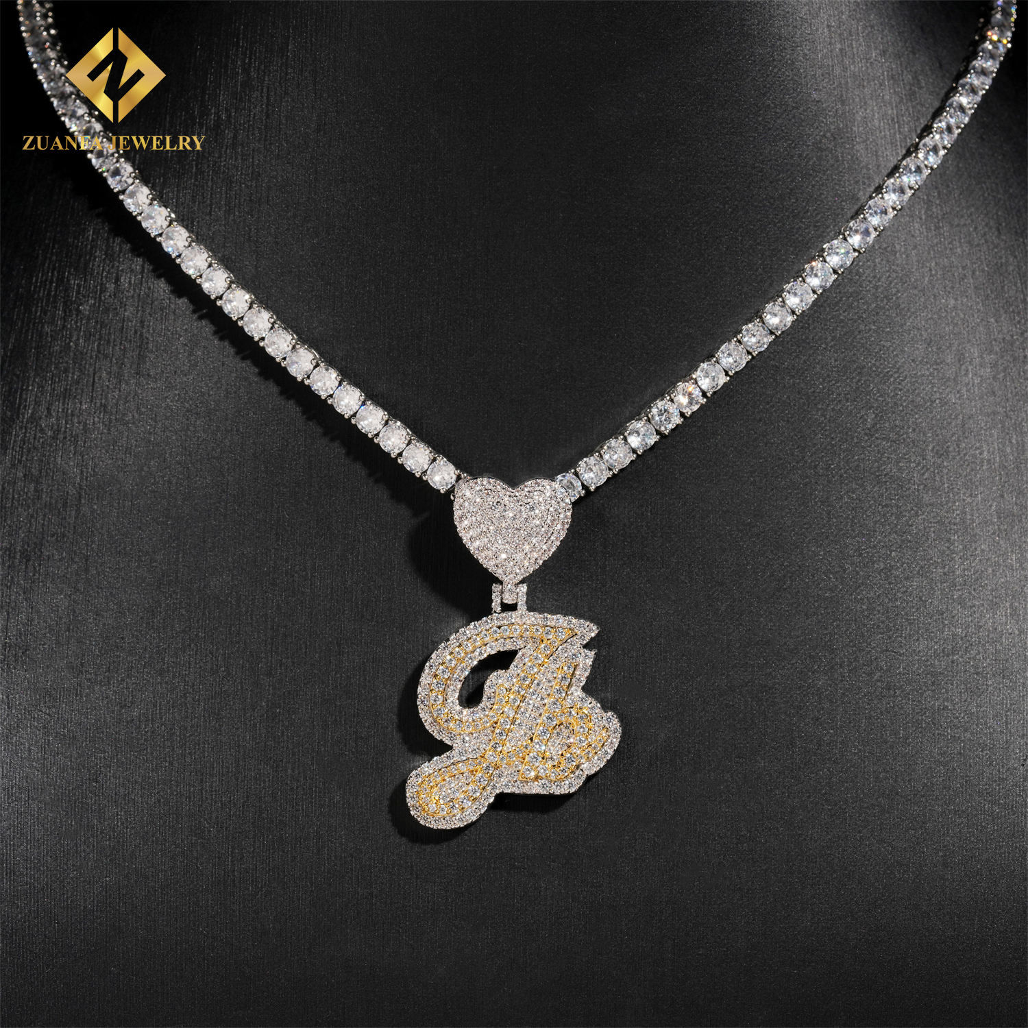 As Picture- 2 letters+Heart Bail