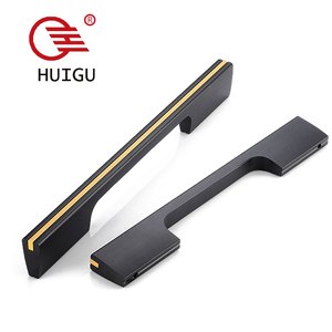 Poignées de porte de placard de cuisine encastrées en alliage d'aluminium noir mat - Product Image 4