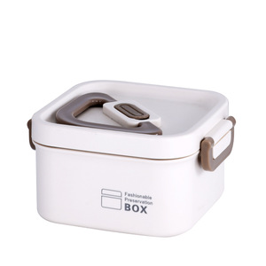 Portable <b>Lunch</b> <b>Box</b> 304 Stainless Steel With Lid Microwave Safe For Office Workers - Product Image 3
