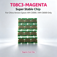 Chip Monouso Stabile per Epson AM-C4000/5000/6000 Versione Cinese, Chip Serie T08D T08C, Chip Stabile per Livello Inchiostro, Completamente Nuovo