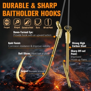 OEM 7 couleurs, montages de pêche à la truite, hameçons doubles, montages pré-montés pour la pêche aux leurres, pêche en eau douce et en eau salée - Product Image 4