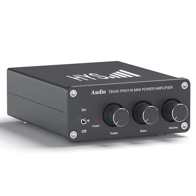 HYS 2 Channel Stereo Audio Amplifier Receiver Mini Hi-Fi Class D Integrated Amp 2.0CH for Home Speakers 100W